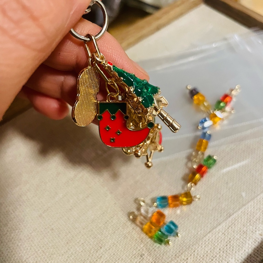Metallic Christmas Cartoon Cute Keychain